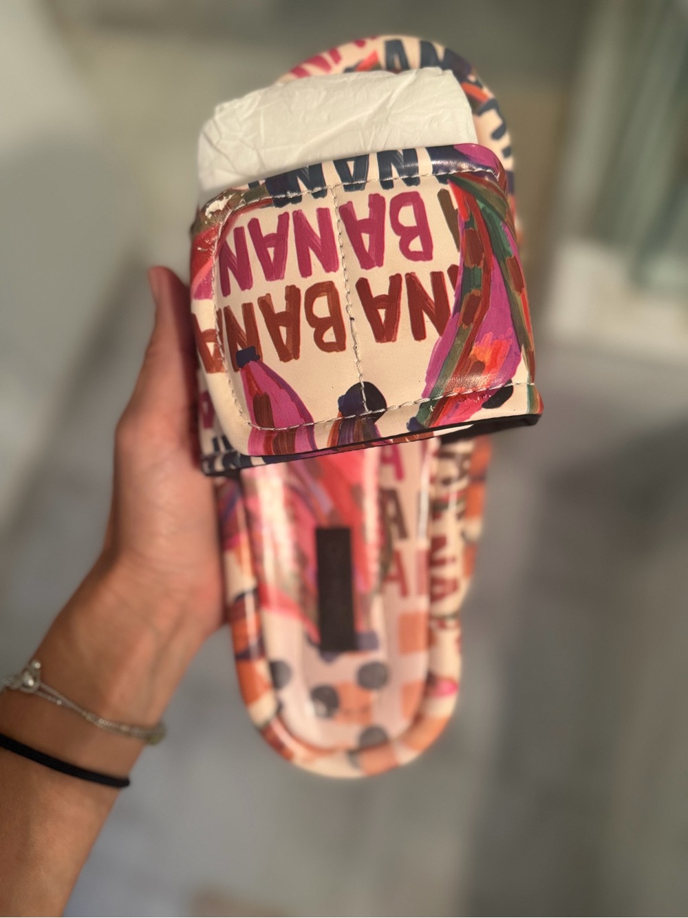 FARM Rio Pink Multi-Print Slide Sandals - Picture 2 of 5